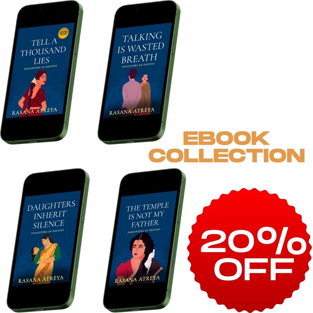 4 Ebook collection, 20% off: Tell A Thousand Lies, Talking Is Wasted Breath, Daughters Inherit Silence, The Temple Is Not My Father