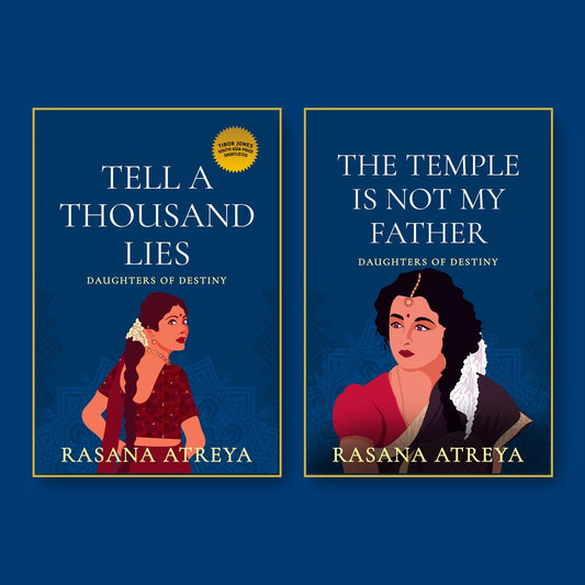 2 ebook bundle of Tell A Thousand Lies and The Temple Is Not My Father by Rasana Atreya; Fiction Set In India